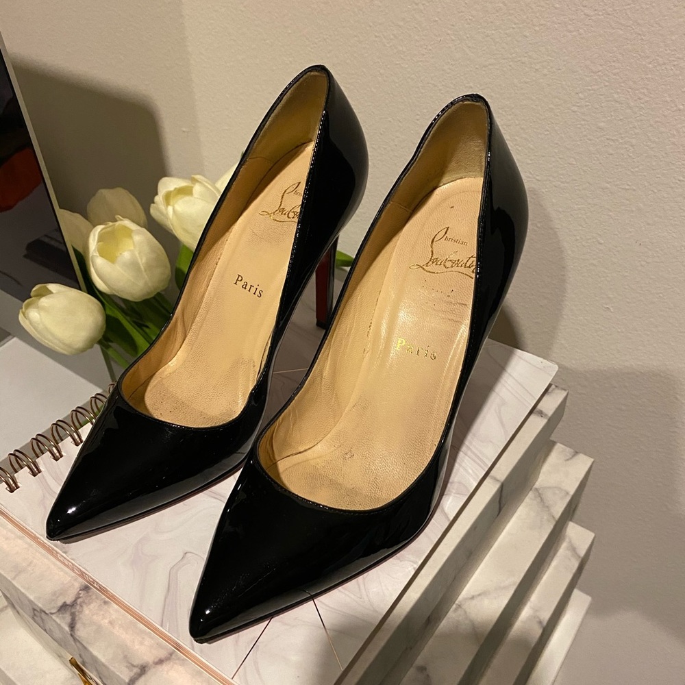 Christian Louboutin Black Patent Pigalle 100m Heel